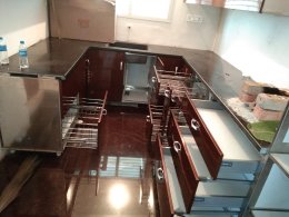 Stainless Steel Kitchen Interiors in Bangalore