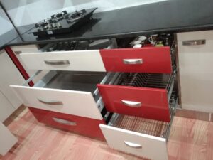 stainless steel kitchen layout