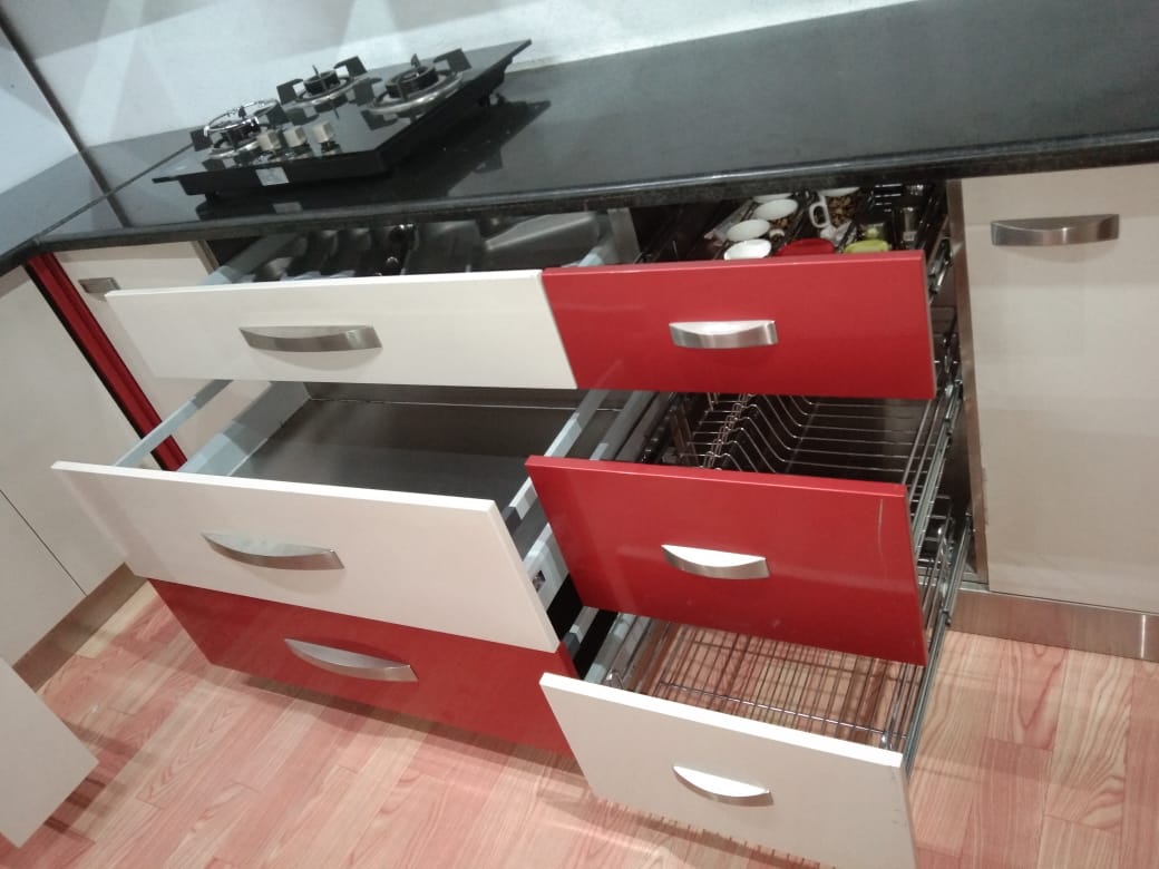 stainless steel modular kitchen layout