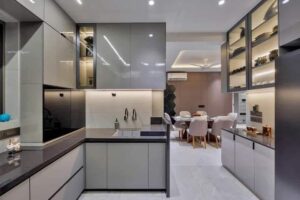 Stainless Steel Kitchen Designs with Integrated Appliances