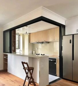 Stainless Steel Hybrid Modular Kitchen Cabinets