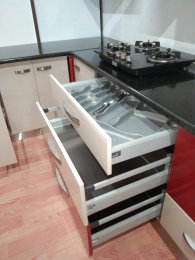  Steel Kitchen Drawers with PVC Cutlery Trays