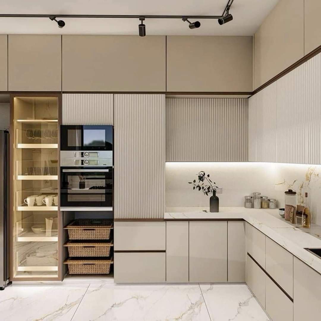 L-Shape Stainless Steel Modular Kitchen