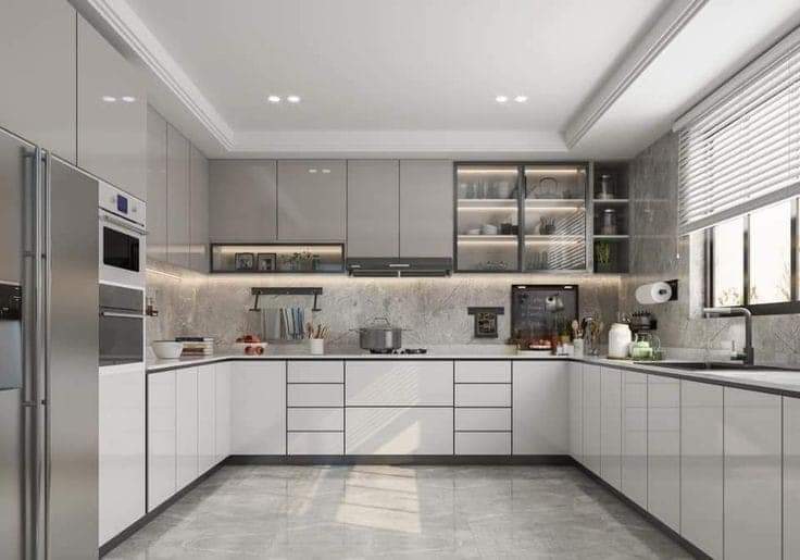 Stainless Steel U-Shape Modular Kitchen