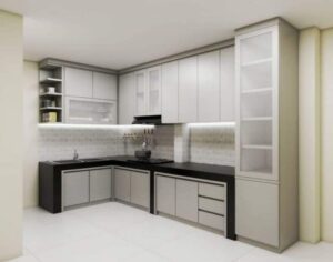 Powder-Coated Modern Designer Stainless Steel Modular Cabinets