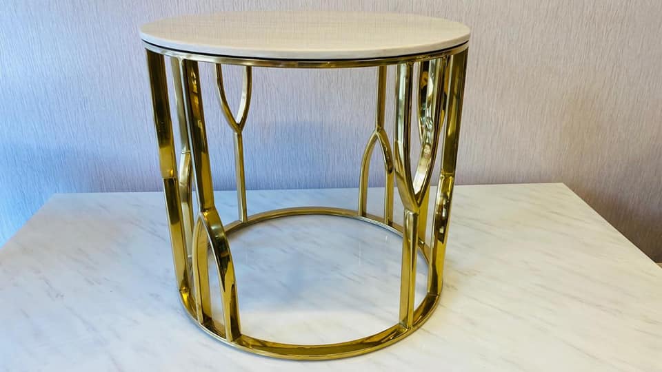 Karvi Interio's PVD Stainless Steel Console Tables