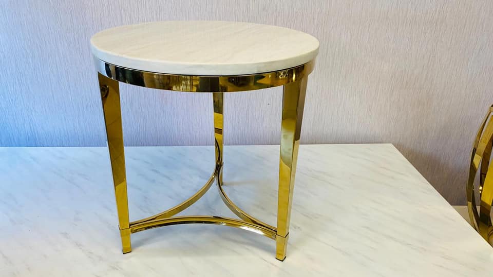 Designer Stainless Steel PVD Furniture in Gold and Rose Gold Finishes