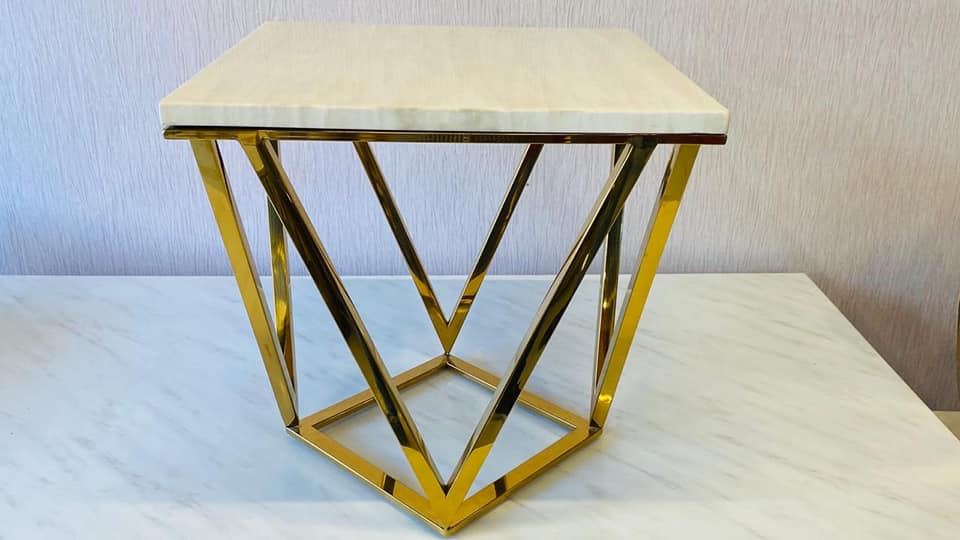 Elevate Your Space with Rose Gold PVD Stainless Steel Furniture by Karvi Interio
