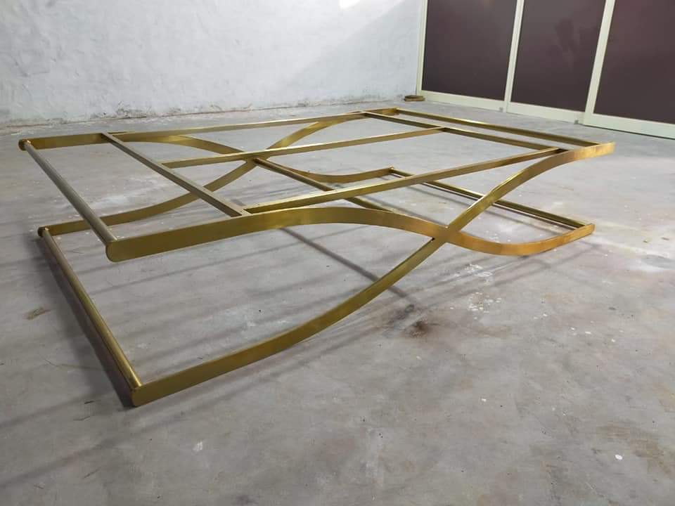 SS304 Rose Gold PVD Coated Center Table Frames