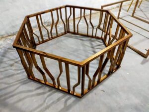 Stainless Steel 304 Grade Gold Rose Gold PVD Coated Coffee Table Frames