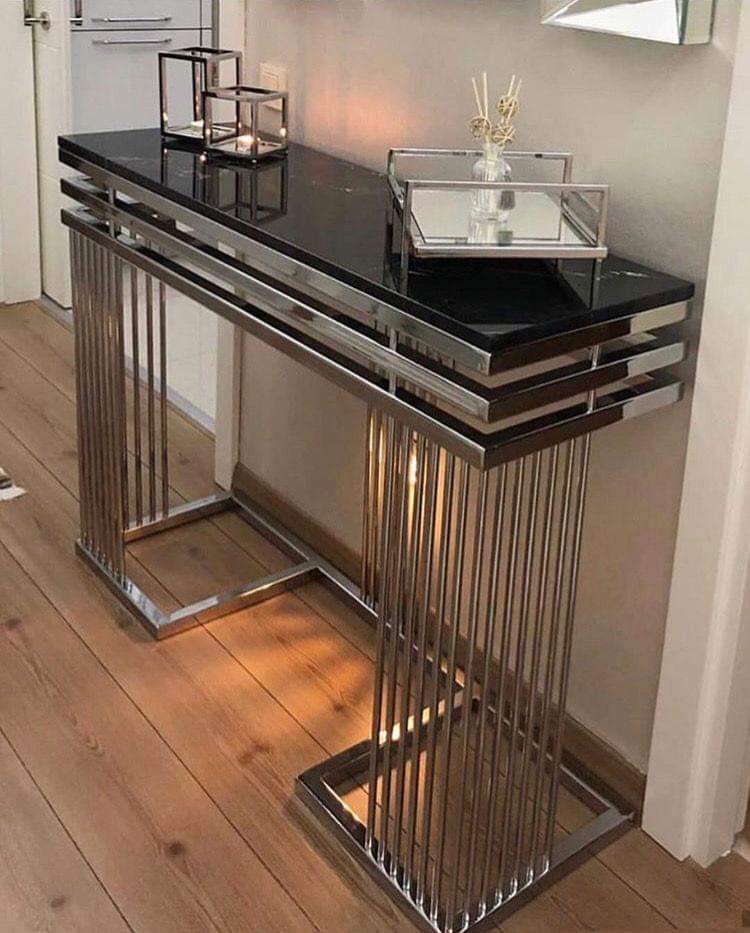 SS304 Rose Gold PVD Coated Console Table Frames