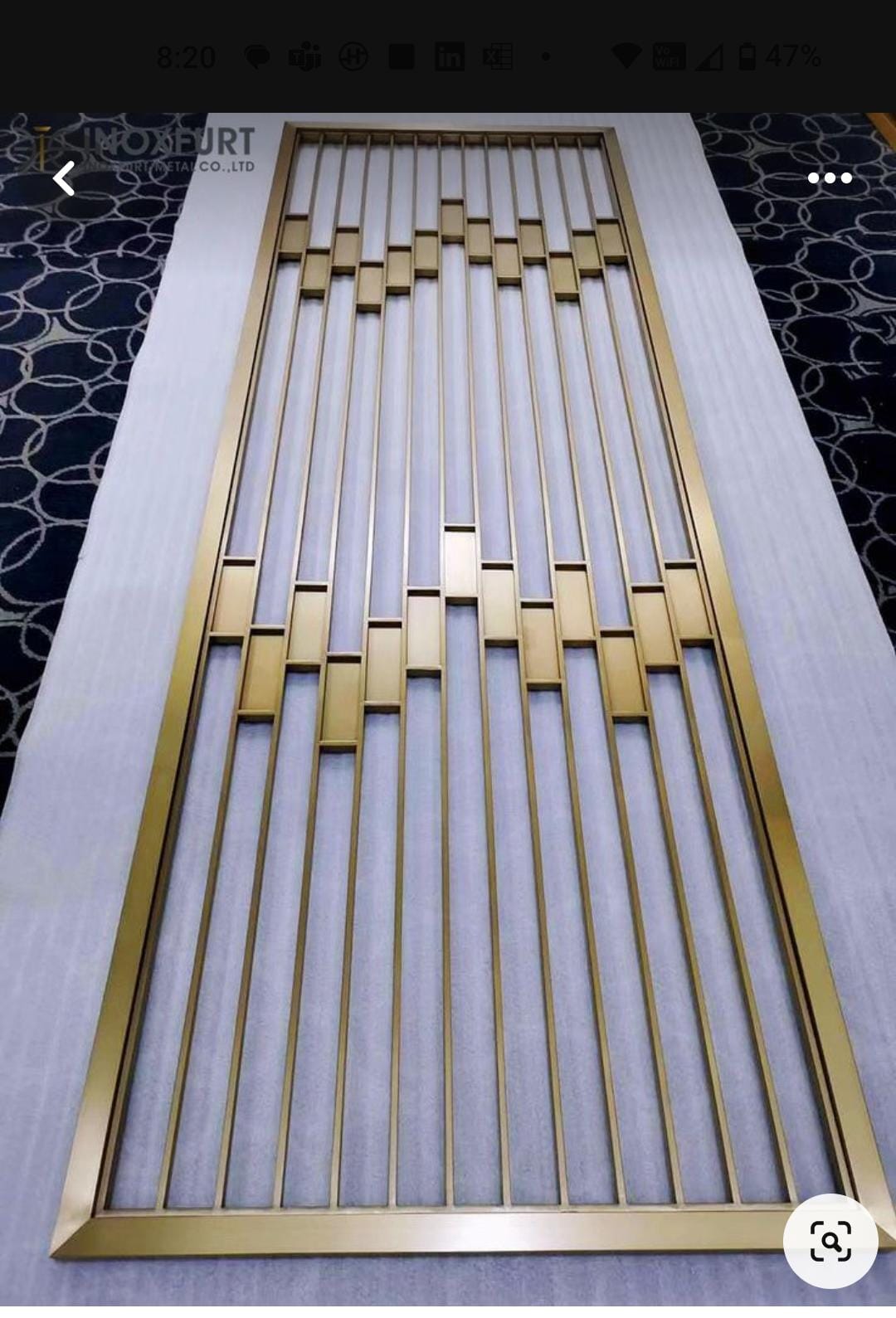 SS304 Rose Gold PVD Coated Partition Frames