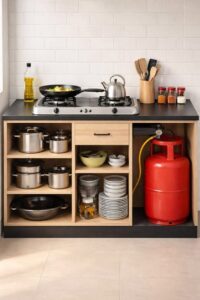 Small Stainless Steel Kitchen Cabinets Design in Bangalore | Space-Saving Modular Kitchens