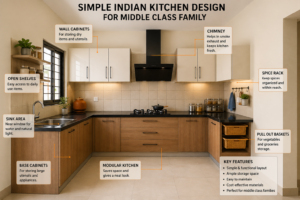 Simple Indian Kitchen Design for Middle Class Family
